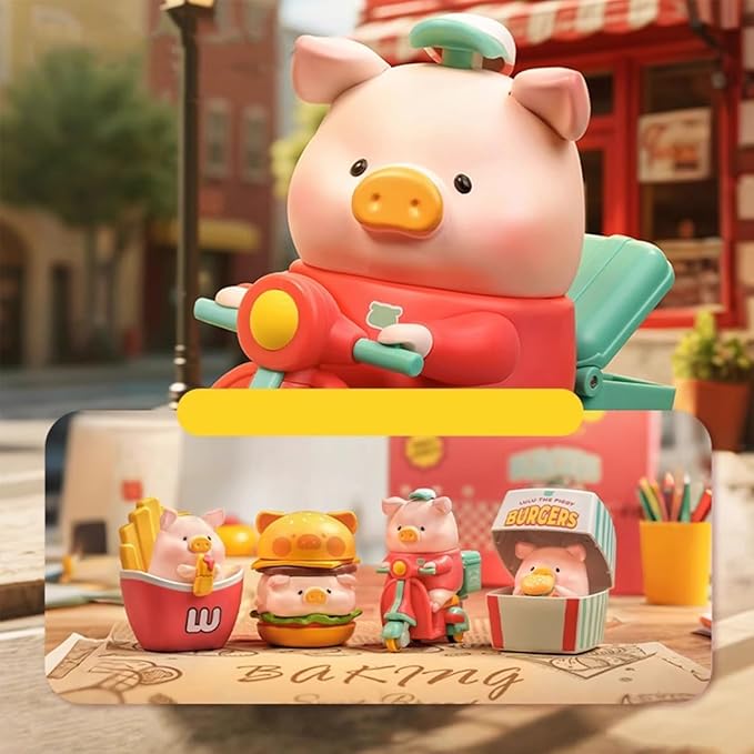 LULU The PIGGY Burgers Series Blind Box Action Figures Mystery Box