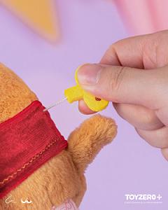 LuLu the Piggy Naughty Monkey Lu Plush Keychain