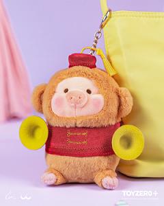 LuLu the Piggy Naughty Monkey Lu Plush Keychain