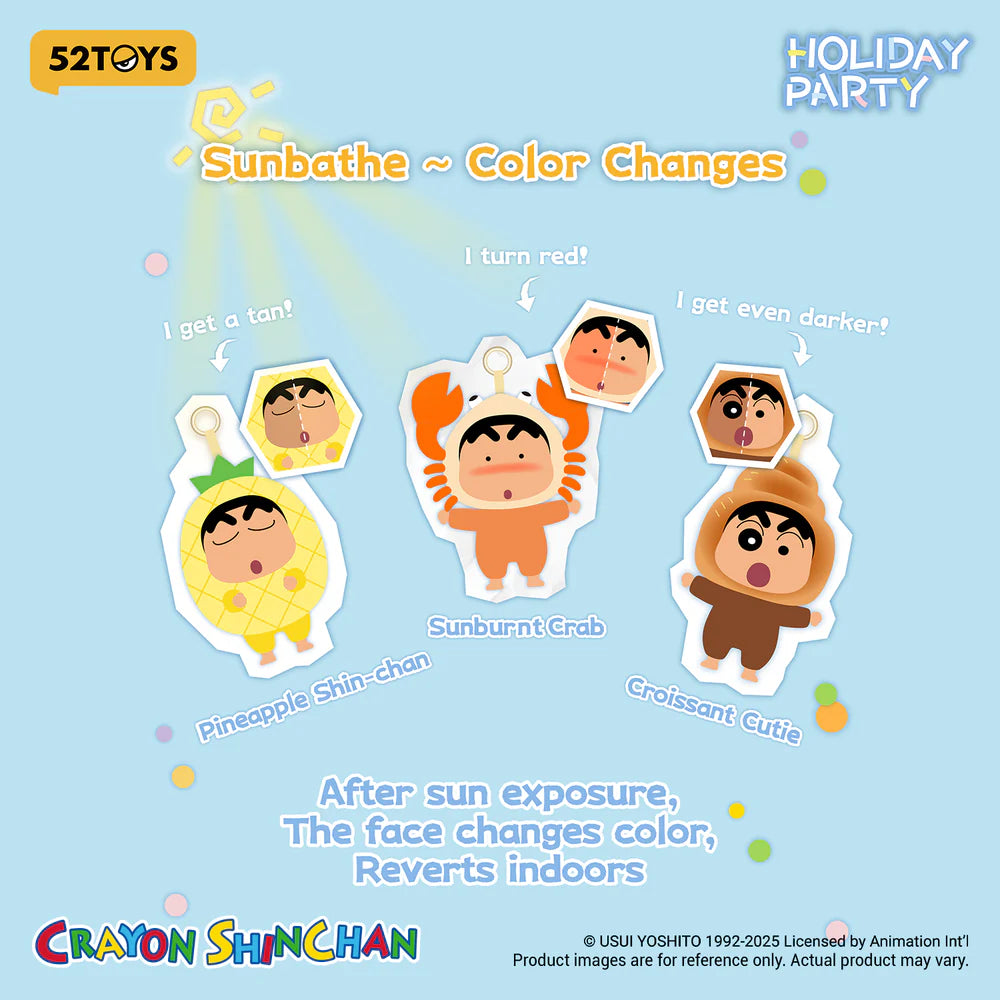 Crayon Shinchan Holiday Party Bag Charm – Vinyl Plush Pendant Mystery Blind Box Collectible