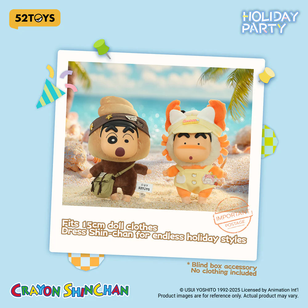 Crayon Shinchan Holiday Party Bag Charm – Vinyl Plush Pendant Mystery Blind Box Collectible
