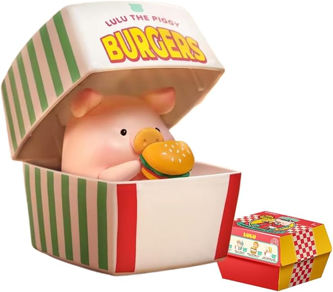 LULU The PIGGY Burgers Series Blind Box Action Figures Mystery Box