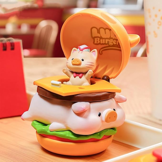 LULU The PIGGY Burgers Series Blind Box Action Figures Mystery Box