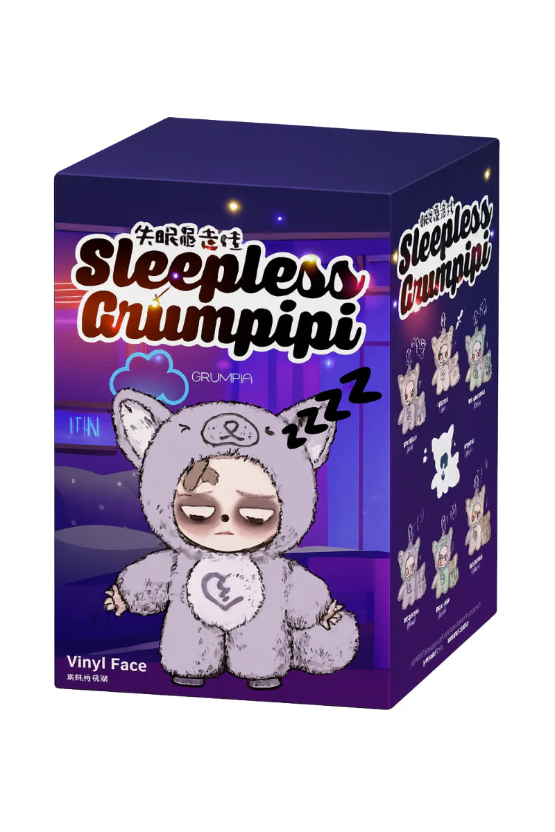 Sleepless Grumpipi blind box plush keychain collectible toy