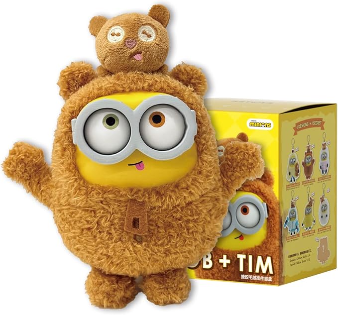 Minions Bob & Tim – Best Buddies Forever Series Vinyl Plush Keychain Collectible Toy