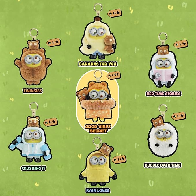 Minions Bob & Tim – Best Buddies Forever Series Vinyl Plush Keychain Collectible Toy