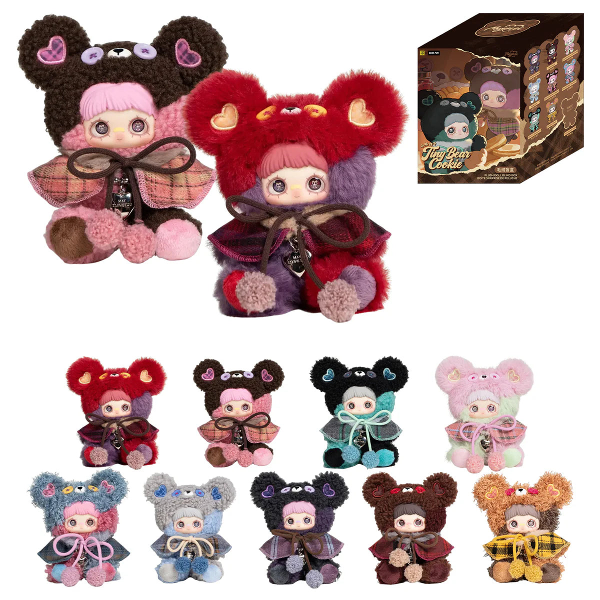 Maymei Tiny Bear Cookie Series Plush Keychain Blind Box
