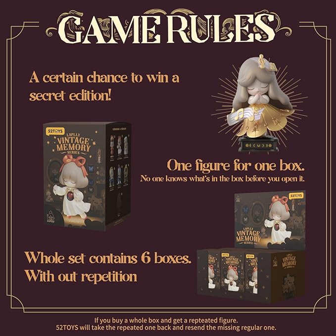 Laplly Vintage Memory Series Blind Box Collectible Toy  Figurines